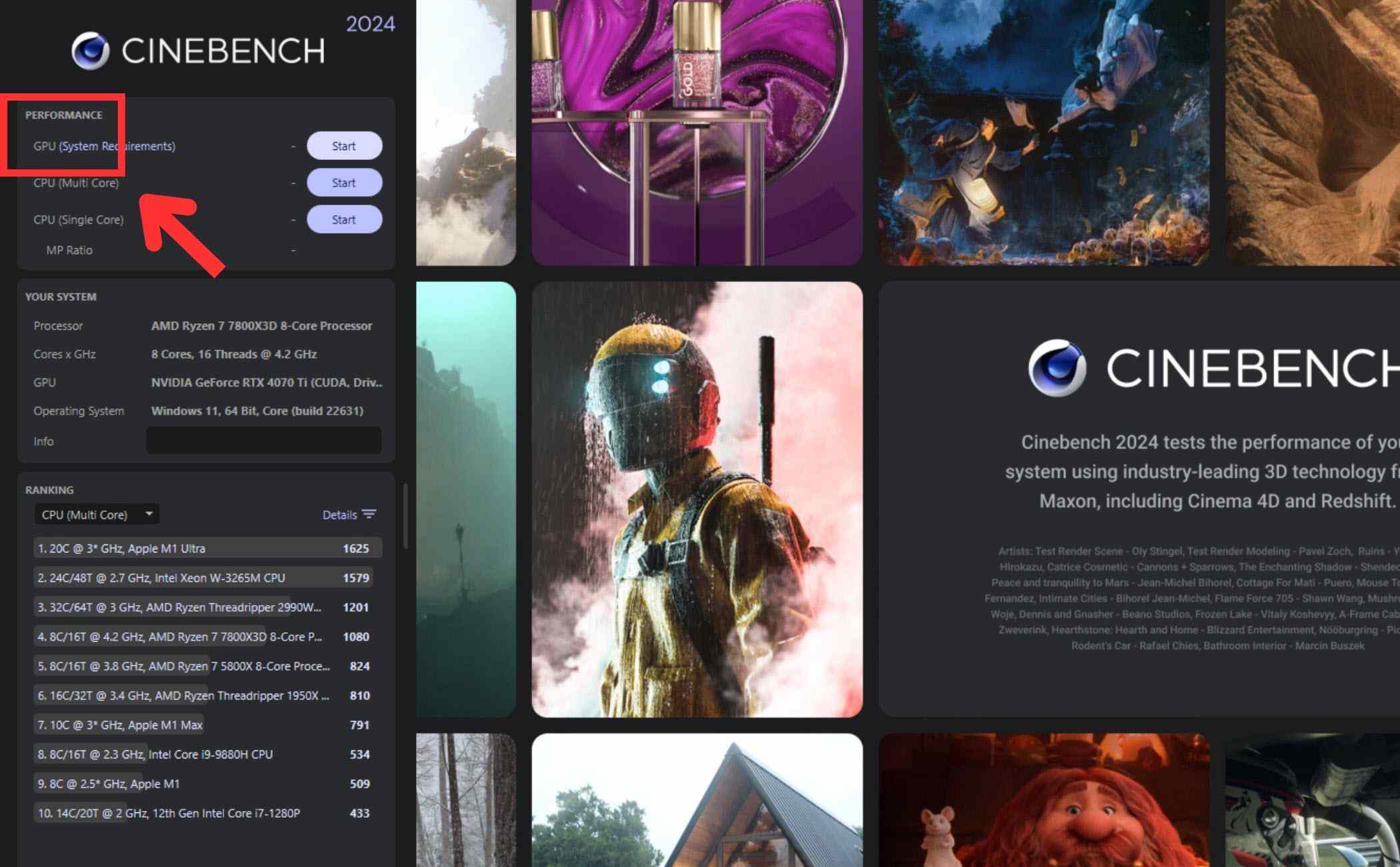 Hướng dẫn benchmark GPU trên Cinebench với iRender 03