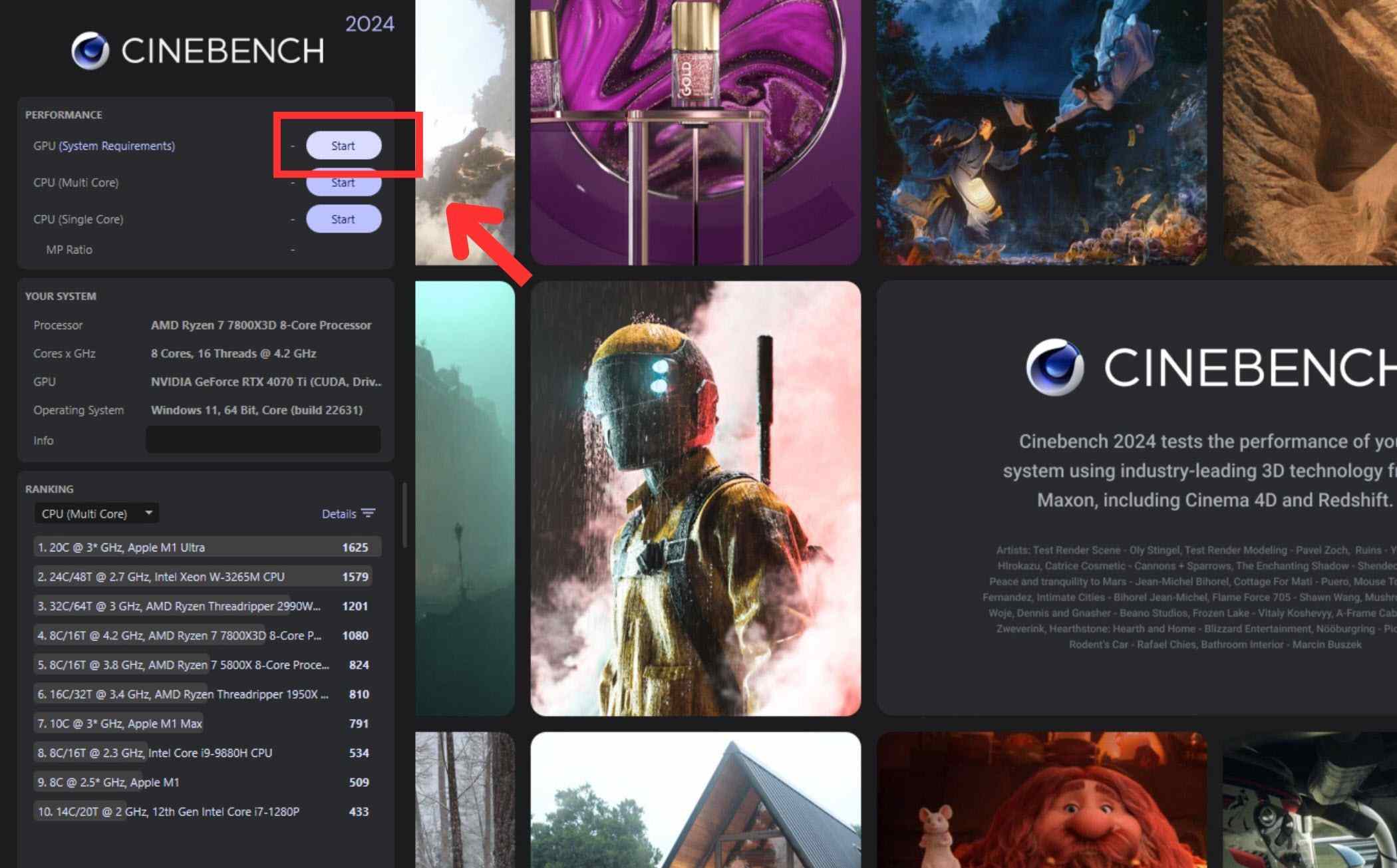 Hướng dẫn benchmark GPU trên Cinebench với iRender 04