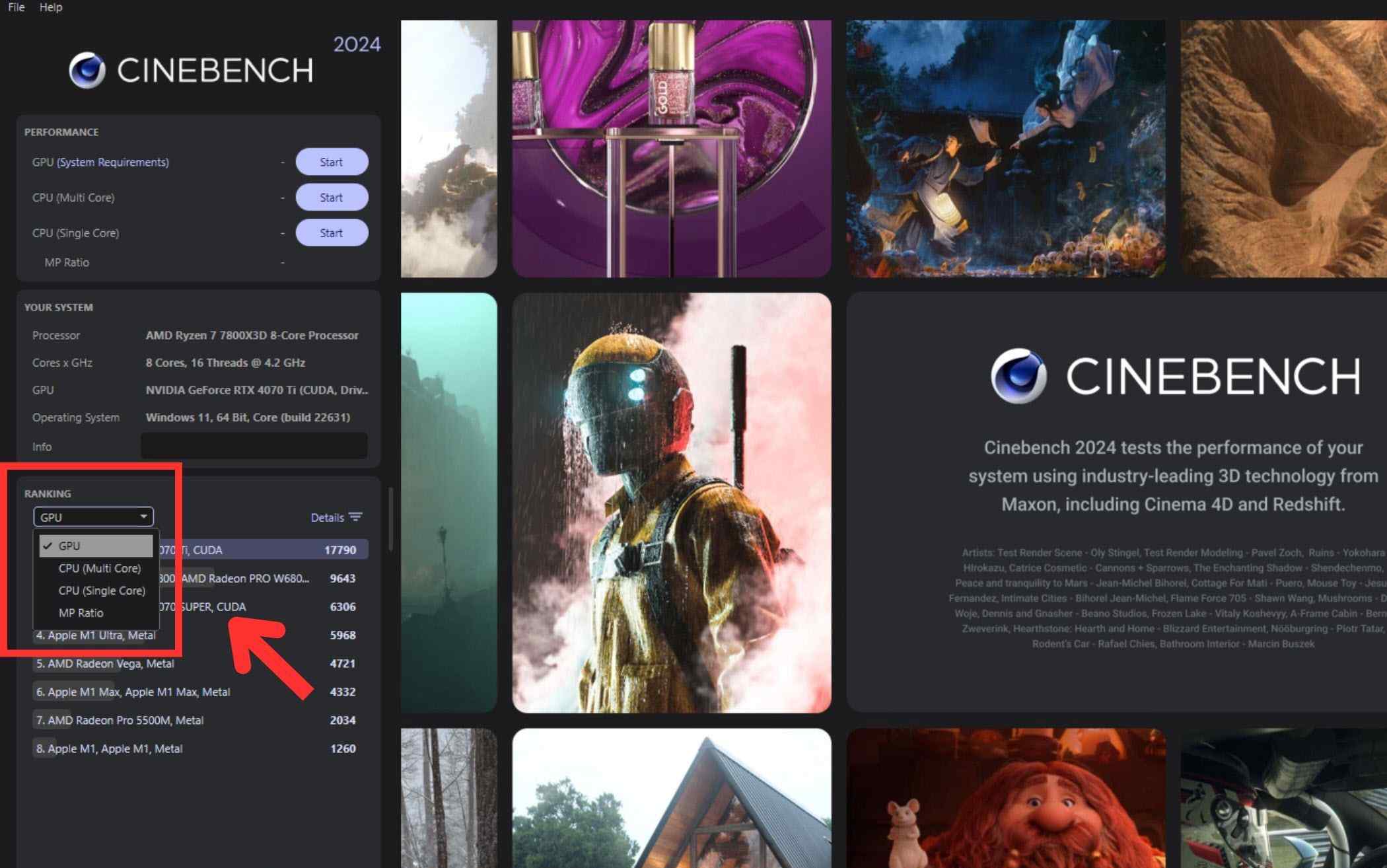 Hướng dẫn benchmark GPU trên Cinebench với iRender 06