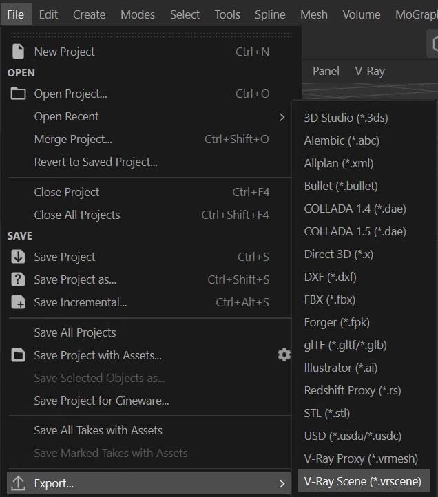 Cách import cảnh V-Ray vào Cinema 4D 5