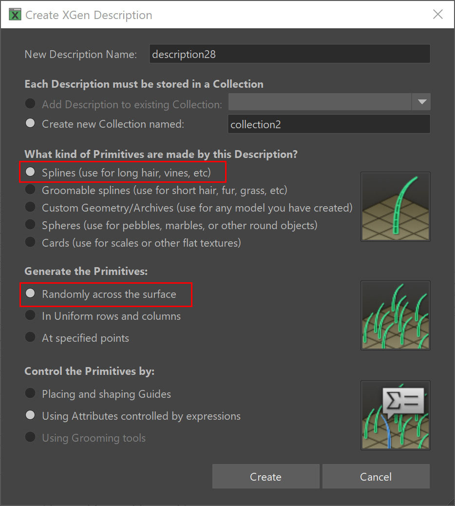 Tạo bề mặt cỏ bằng cách sử dụng XGen Spline Primitives với V-Ray ảnh 5