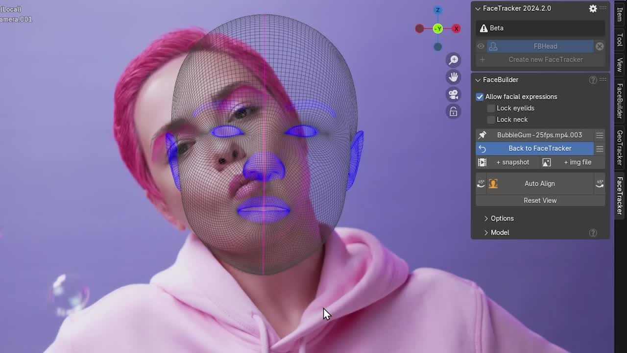 FaceTracker cho Blender 1