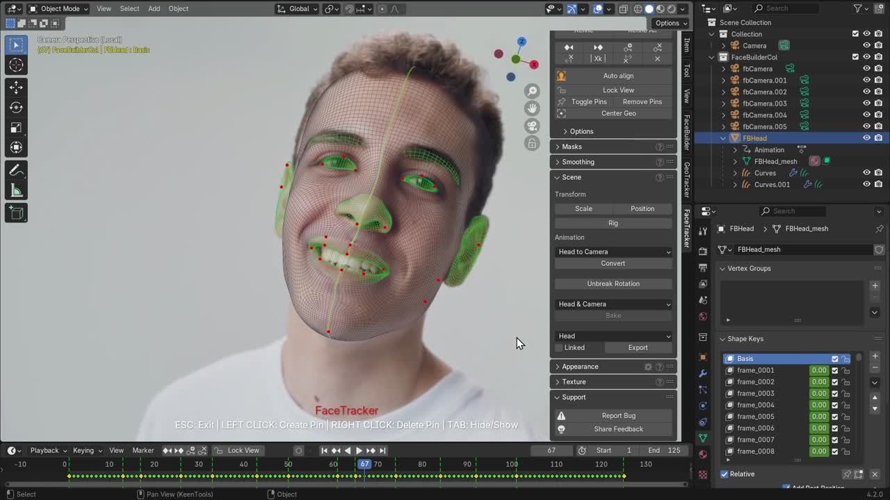 FaceTracker cho Blender 2