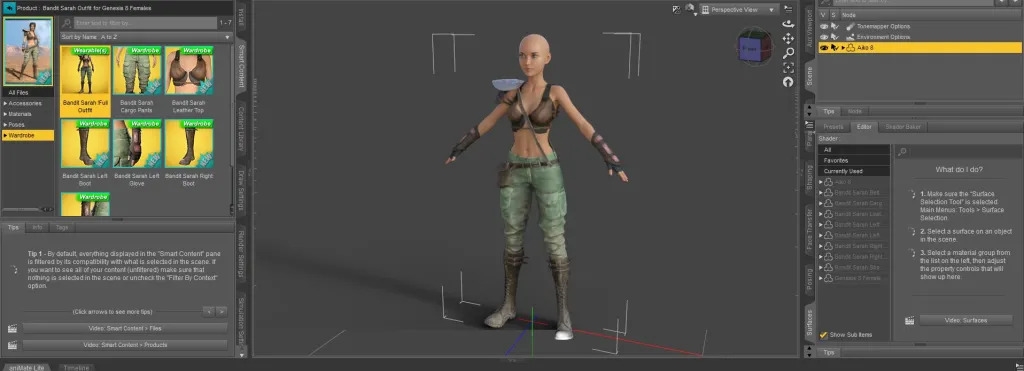 Tạo tóc 3D với Daz Studio và Blender 3