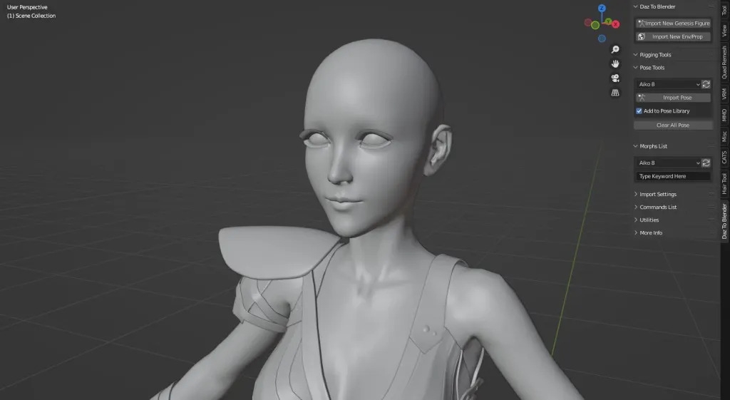 Tạo tóc 3D với Daz Studio và Blender 4