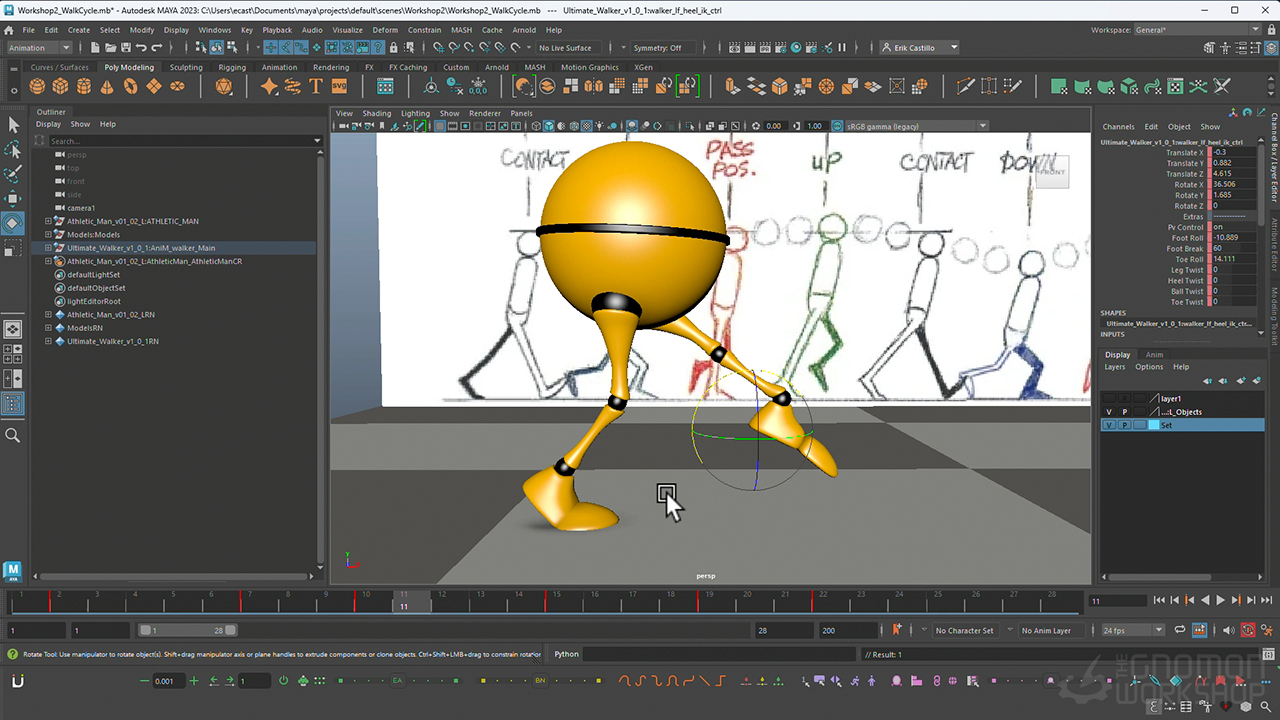Understanding Body Mechanics in Maya for Animators 6