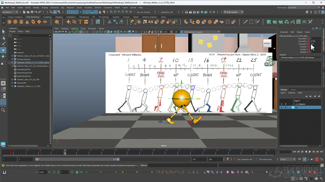 Understanding Body Mechanics in Maya for Animators 7