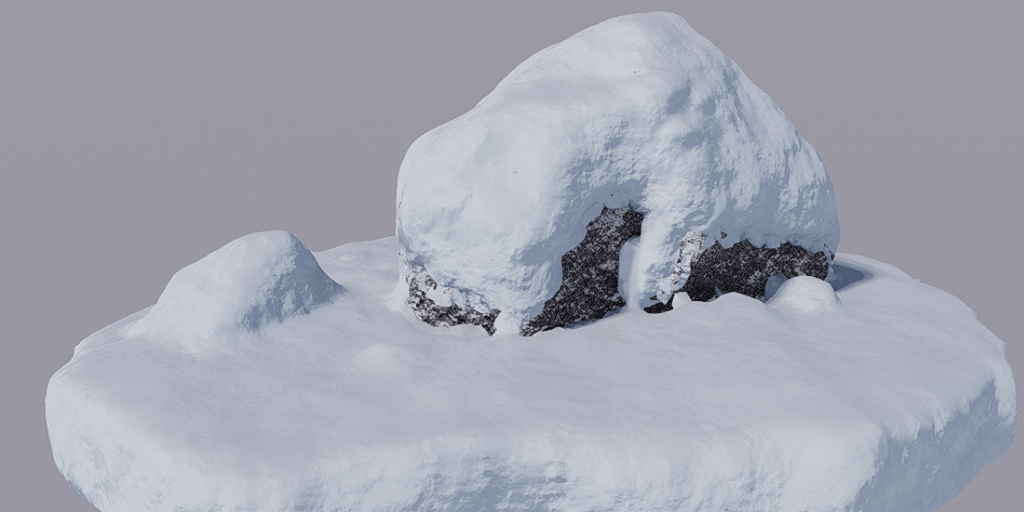 Trình tự tạo vật liệu tuyết trong Blender ảnh 3