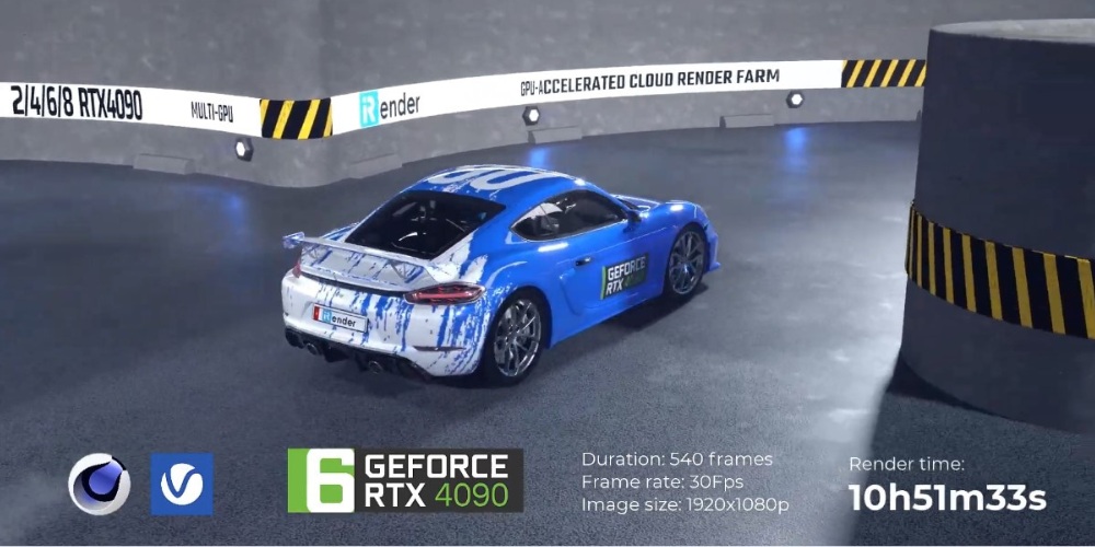 V-Ray benchmark và render thực tế với iRender 9