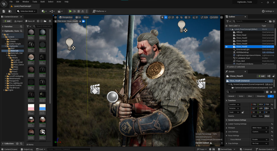 Incredible Game of Thrones-Inspired 3D Highlander Model Created Using UE5 5
