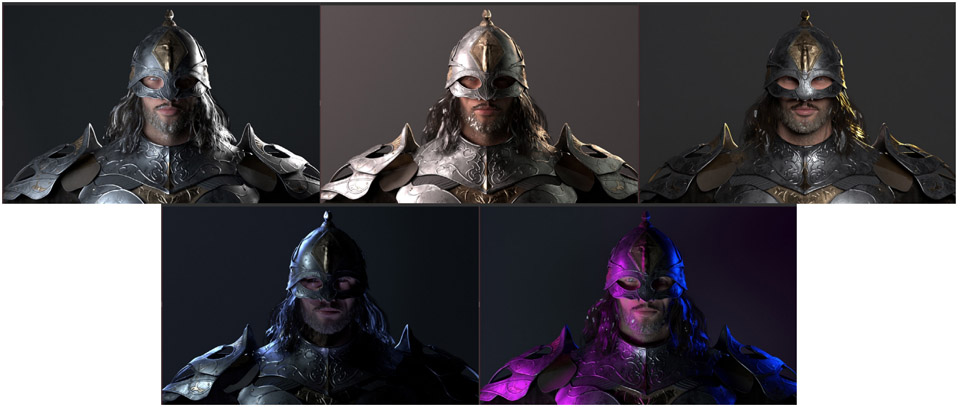 Plugin CC Auto Setup cung cấp nhiều preset ánh sáng để hỗ trợ quá trình hoàn thiện giao diện nhân vật. Các preset này tạo sẵn hệ thống đèn, camera và phông nền, đi kèm một đối tượng trợ giúp để dễ dàng điều chỉnh ánh sáng. Người dùng có thể thử nghiệm nhiều thiết lập khác nhau để đạt được phong cách mong muốn. Việc chỉnh sửa vật liệu có thể được thực hiện trực tiếp trong giao diện plugin, cho phép tinh chỉnh các thông số như cường độ tán xạ dưới bề mặt (subsurface scattering) mà không cần truy cập vào Material Editor của 3ds Max 6