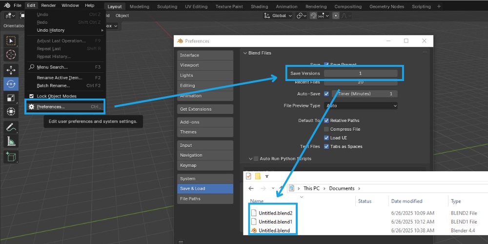 Cách khôi phục dữ liệu khi Blender bị crash 2