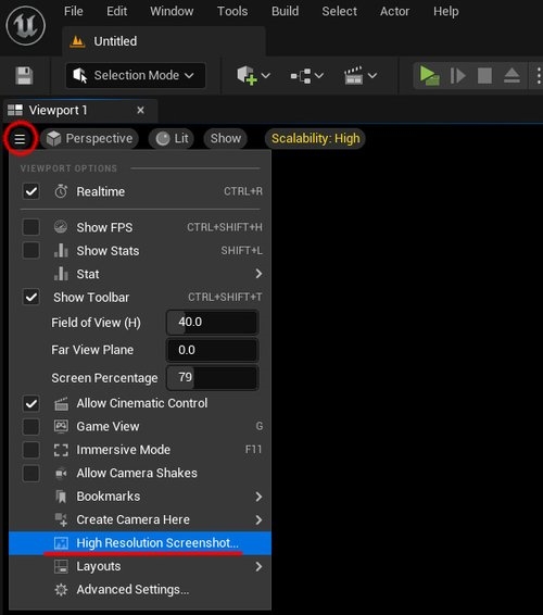 Chụp ảnh màn hình chất lượng cao trong Unreal Engine 5 ảnh 2