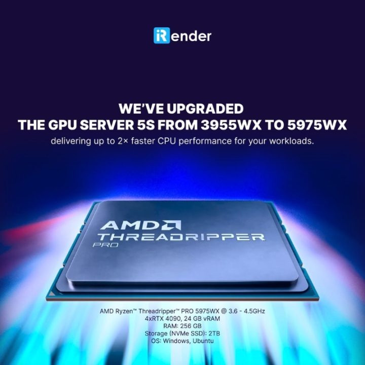 iRender nâng cấp CPU mới cho máy chủ 5S ảnh 1