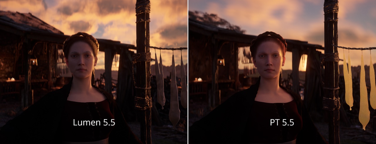 Lumen so với Path Tracer trong Unreal Engine 5.5 ảnh 1