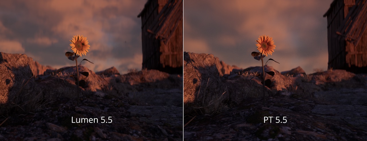 Lumen so với Path Tracer trong Unreal Engine 5.5 ảnh 2