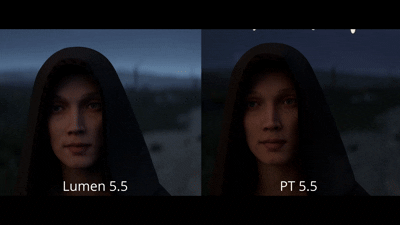 Lumen so với Path Tracer trong Unreal Engine 5.5 ảnh 3