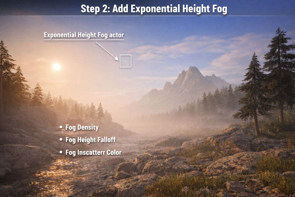sương mù trong Unreal Engine 5 ảnh 2