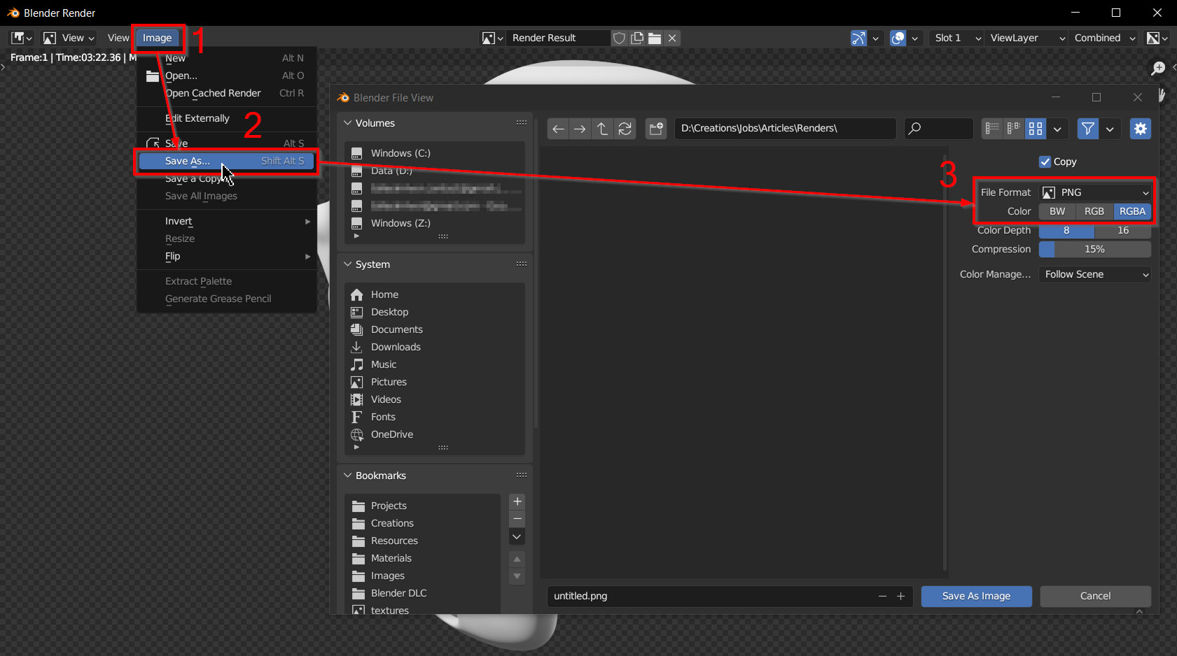 Cách kết xuất hình ảnh với nền trong suốt trong Blender 10